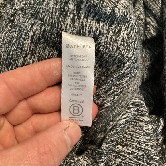 Athleta Stash Pocket Exhale Heel Tight Size S Gray - Picture 7 of 7